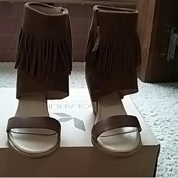 Ankle strap fringe sandals - Picture 2 of 3